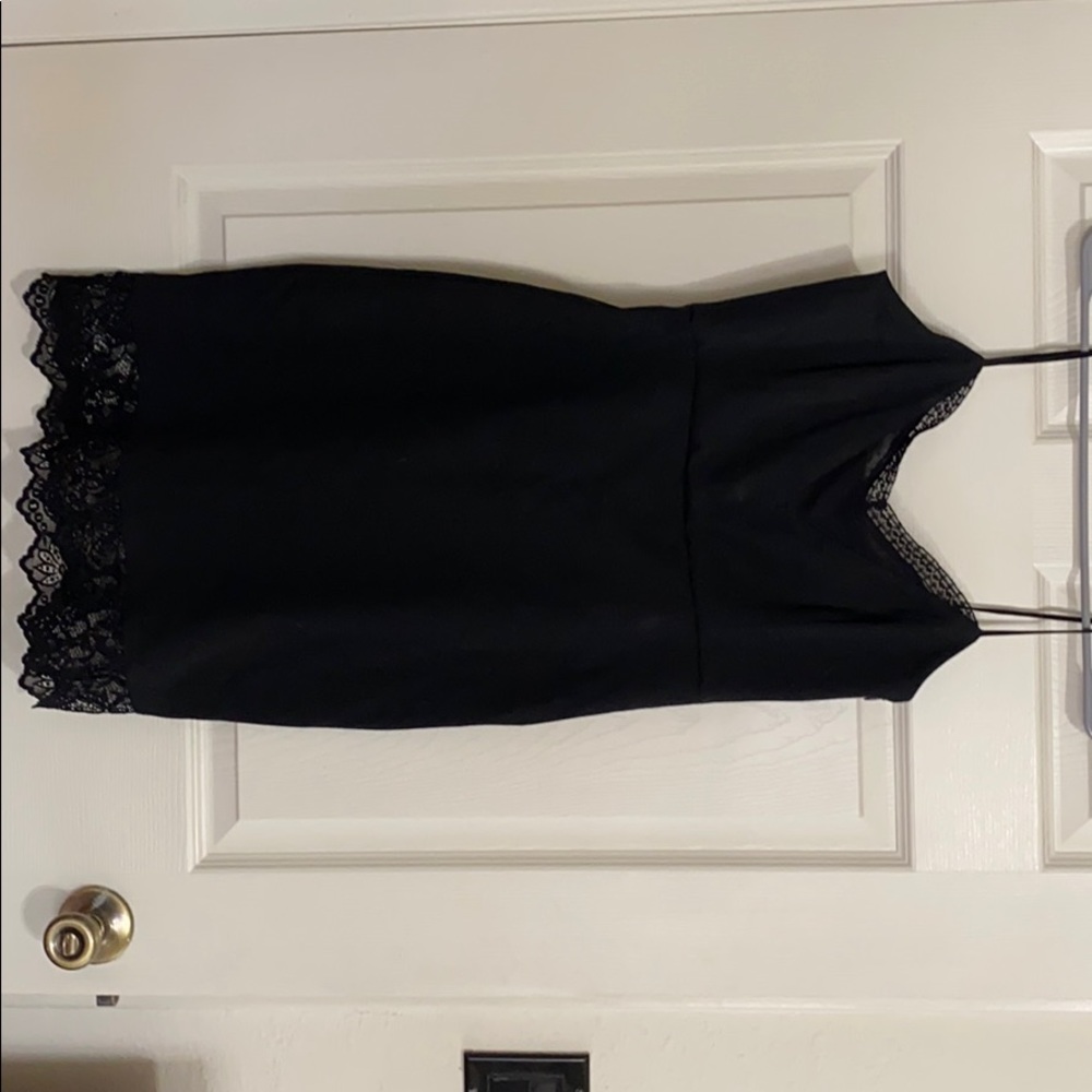 Black side zip up dress